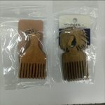 Wood comb earring from Kenya