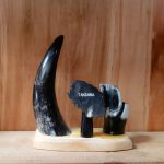Horn pen holder decor