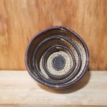 Hand woven grass floor basket from Tanzania