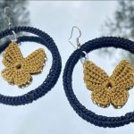 Crochet circle loops earrings