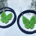 Crochet circle loops earrings