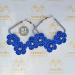 Crochet Square flower earrings